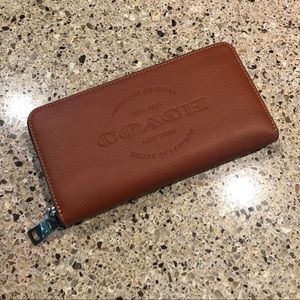 New Authentic Coach Accordion Zip Wallet